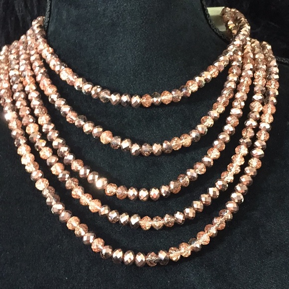 Rose Gold Beaded Necklace Shop, 56% OFF 